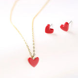 925 Silver Red Heart Pendant Necklace Stone Fine Jewelry