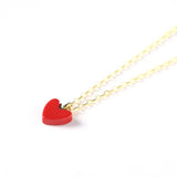 925 Silver Red Heart Pendant Necklace Stone Fine Jewelry