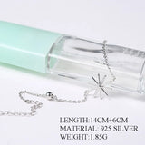 925 Silver Sun Flower Bracelet Women Summer Chain Jewelry