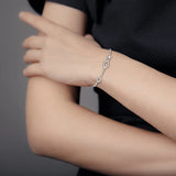 925 Silver Infinity Heart Bracelet - Mother's Birthday Gift