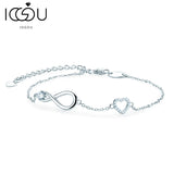 925 Silver Infinity Heart Bracelet - Mother's Birthday Gift