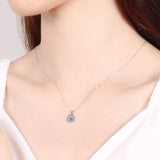 0.3ct Moissanite Necklace Vintage Lock Pendant 925 Sterling Silver for Women