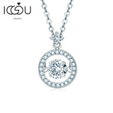 0.5ct D Moissanite Necklace - Sterling Silver Round Cut Pendant