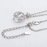 0.5ct D Moissanite Necklace - Sterling Silver Round Cut Pendant
