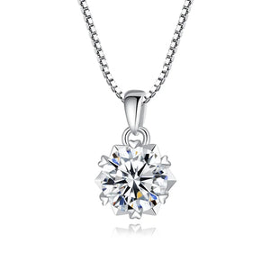 1.0 Carat Moissanite Snowflake Pendant Necklace