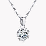 1.0 Carat Moissanite Snowflake Pendant Necklace