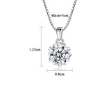 1.0 Carat Moissanite Snowflake Pendant Necklace
