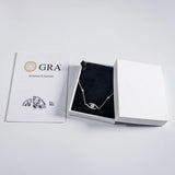 Real Moissanite Evil Eye Bracelet 925 Silver Charm Jewelry