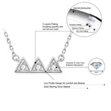 2.5mm D Moissanite Mountain Pendant Necklace in 925 Sterling Silver
