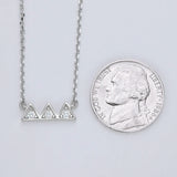 2.5mm D Moissanite Mountain Pendant Necklace in 925 Sterling Silver