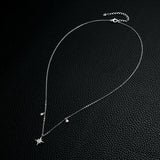 3MM Moissanite Star Pendant 925 Silver Necklace, Birthday Gift