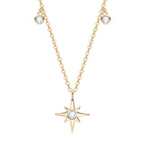 3MM Moissanite Star Pendant 925 Silver Necklace, Birthday Gift