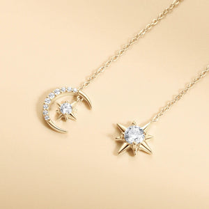 Dazzling 3mm&5mm D VVS1 Moissanite Dangle Earrings
