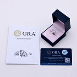 Real Moissanite Stud Earrings Platinum Plated 925 Sterling Silver Snowflake