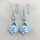 D Moissanite Teardrop Earrings 925 Sterling Silver