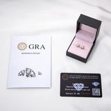 925 Silver Round D Moissanite Diamond 3.0/4.0/5.0MM Stud Earrings