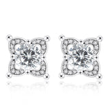 925 Silver D Round Moissanite Stud Earrings for Women