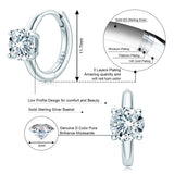 Sterling Silver Moissanite Hoop Earrings 0.5ct Gift
