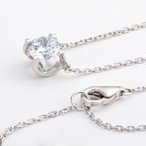925 Silver Round Cut Pendant Necklace For Women Simulated Diamond Jewelry