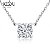 925 Silver Round Cut Pendant Necklace For Women Simulated Diamond Jewelry
