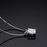 925 Silver Simulated Diamond Necklace for Women Big Sona Diamond Gift