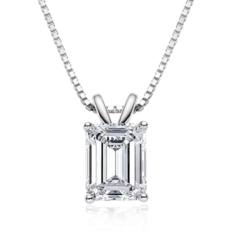 925 Silver Simulated Diamond Necklace for Women Big Sona Diamond Gift