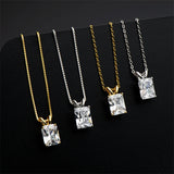 925 Silver Simulated Diamond Necklace for Women Big Sona Diamond Gift