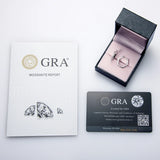 1 Real & Moissanite Hoop Earrings 925 Silver Promise Earrings