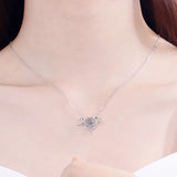Animal Style Dancing Pendant Necklace with 0.3ct Moissanite