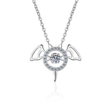 Animal Style Dancing Pendant Necklace with 0.3ct Moissanite