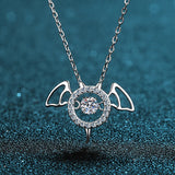 Animal Style Dancing Pendant Necklace with 0.3ct Moissanite