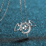Animal Style Dancing Pendant Necklace with 0.3ct Moissanite