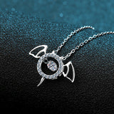 Animal Style Dancing Pendant Necklace with 0.3ct Moissanite