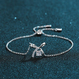 Bowknot Moissanite Bracelet 0.3ct D VVS1 Sterling Silver 925 Gift