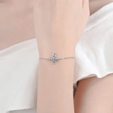 Bowknot Moissanite Bracelet 0.3ct D VVS1 Sterling Silver 925 Gift