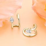 Sterling Silver 0.6cttw Moissanite Ear Clips Earrings