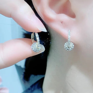 Sparkle Moissanite Hoop Earrings - 925 Sterling Silver
