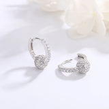 Sparkle Moissanite Hoop Earrings - 925 Sterling Silver