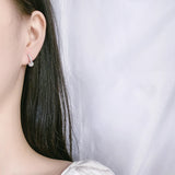 Sparkle Moissanite Hoop Earrings - 925 Sterling Silver