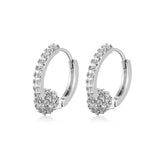 Sparkle Moissanite Hoop Earrings - 925 Sterling Silver