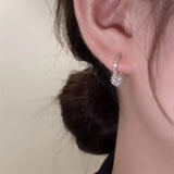 Sparkle Moissanite Hoop Earrings - 925 Sterling Silver
