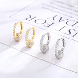 Sparkle Moissanite Hoop Earrings - 925 Sterling Silver