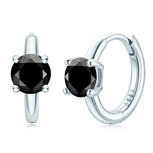 0.5ct VVS1 Moissanite Hoop Earrings 925 Silver