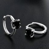 0.5ct VVS1 Moissanite Hoop Earrings 925 Silver
