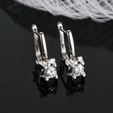 Moissanite Drop Huggie Earring 925 Sterling Silver Hoops