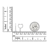 Moissanite Drop Earrings D VVS1 2.5mm Silver Jewelry