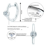 4mm Moissanite Hoop Earrings in 925 Silver