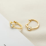 4mm Moissanite Hoop Earrings in 925 Silver