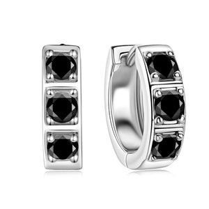 Men's D Moissanite Huggie Earrings 925 Sterling Silver