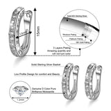 Moissanite Ear Hoop Earrings 925 Silver Woman Wedding Jewelry
